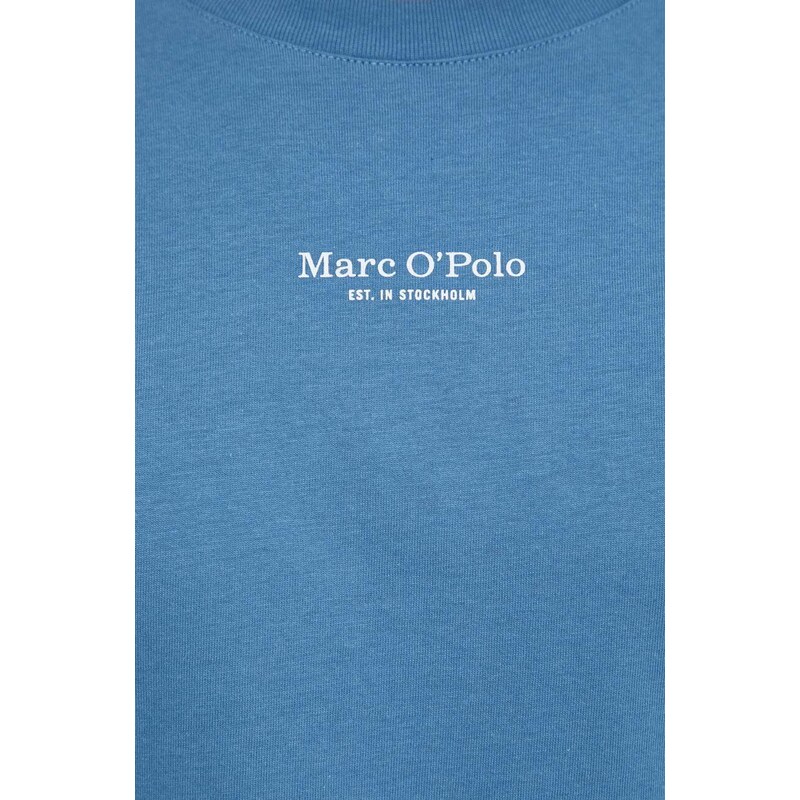 Bavlněné tričko s dlouhým rukávem Marc O'Polo s potiskem