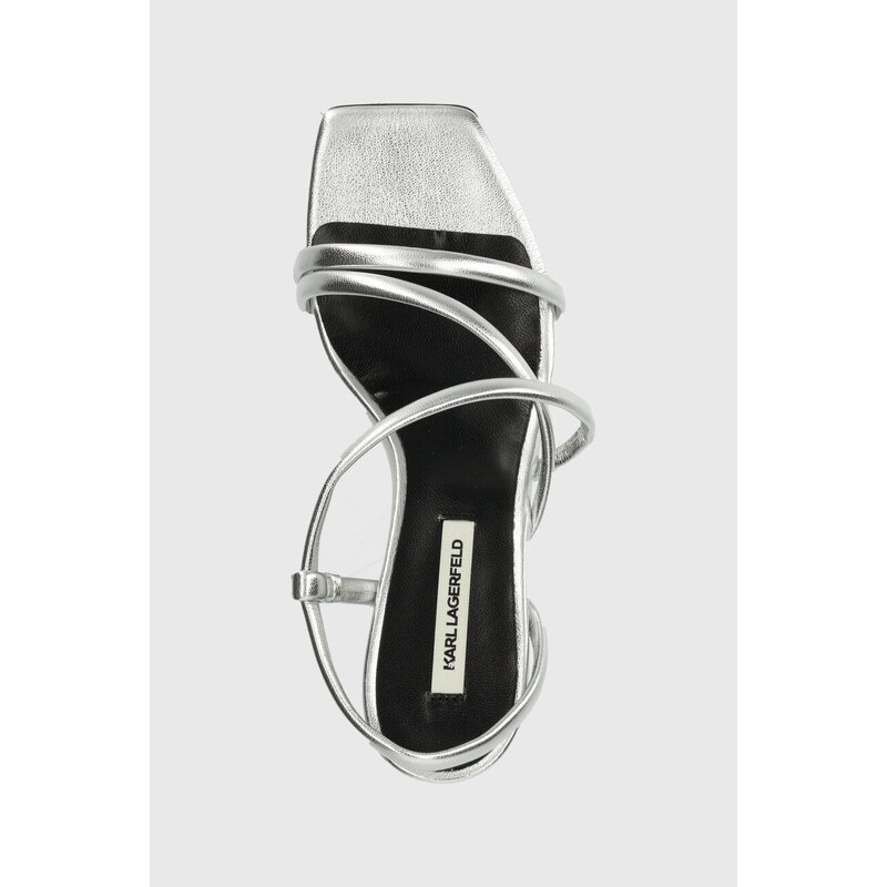 Sandály Karl Lagerfeld RIALTO stříbrná barva, KL34405