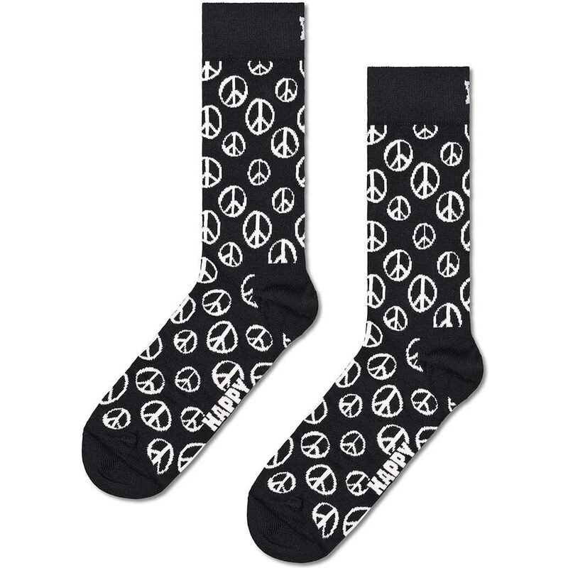 Ponožky Happy Socks Gift Box Black White 3-pack černá barva