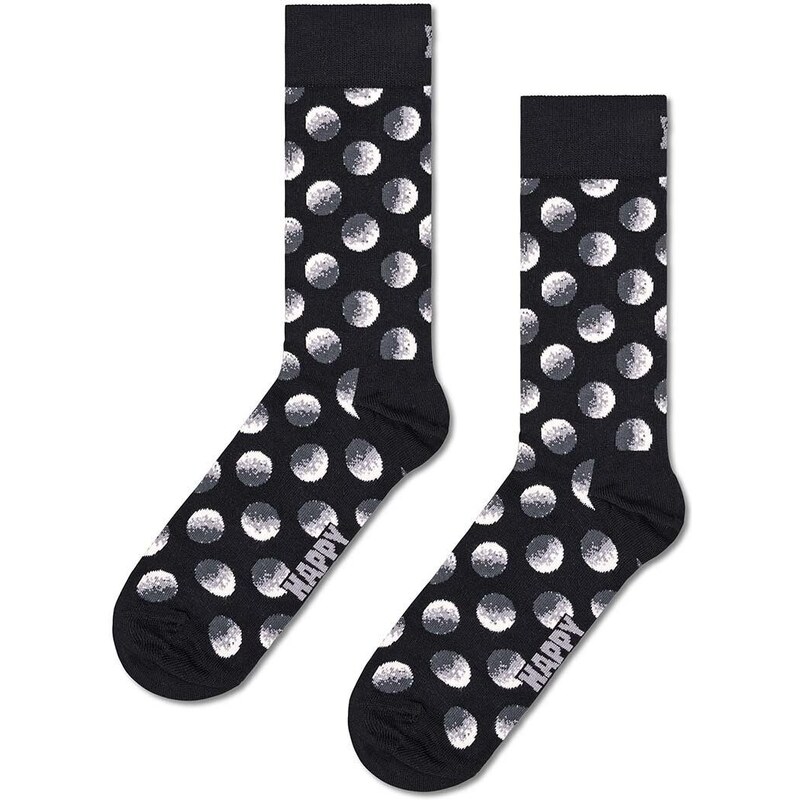 Ponožky Happy Socks Gift Box Black White 3-pack černá barva