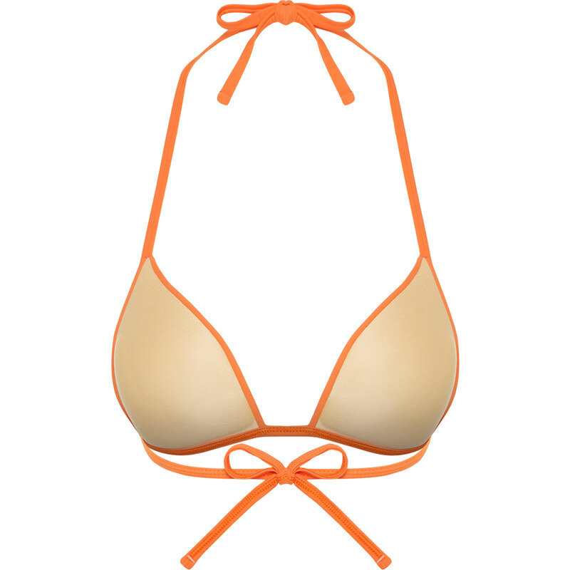 Trendyol Orange Triangle Bikini Top