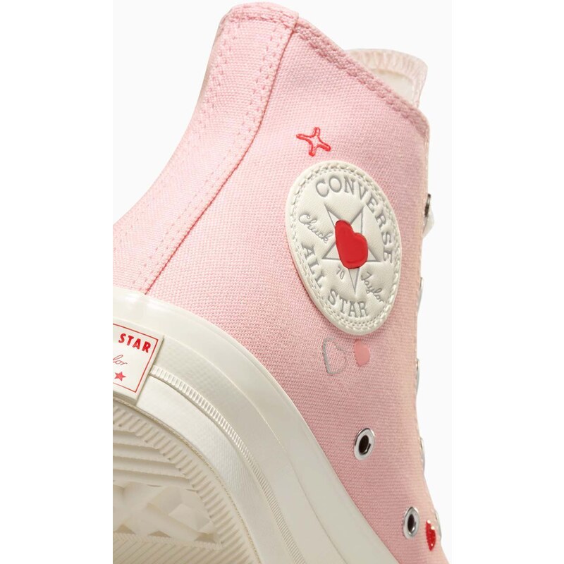 Kecky Converse Chuck 70 Y2K Heart růžová barva, A09113C