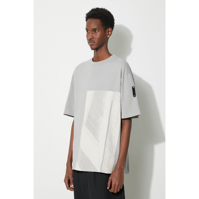 Bavlněné tričko A-COLD-WALL* Strand T-Shirt šedá barva, s potiskem, ACWMTS189