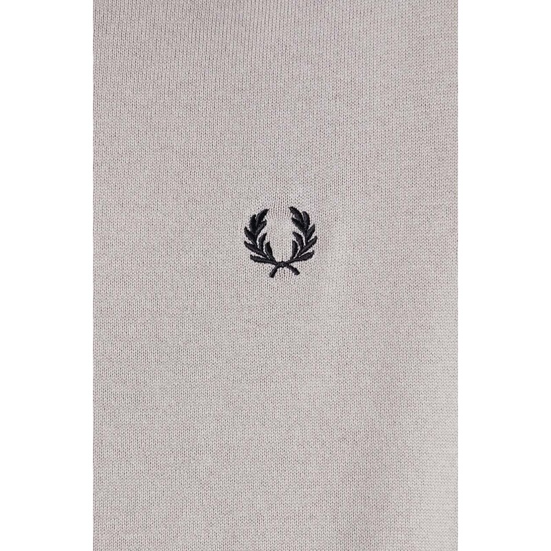 Vlněný svetr Fred Perry Classic Crew Neck Jumper pánský, béžová barva, lehký, K9601.V72