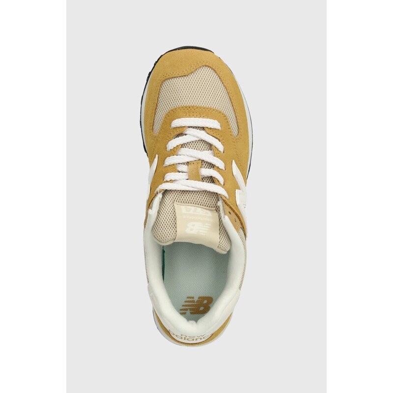 Sneakers boty New Balance 574 hnědá barva, U574PBE