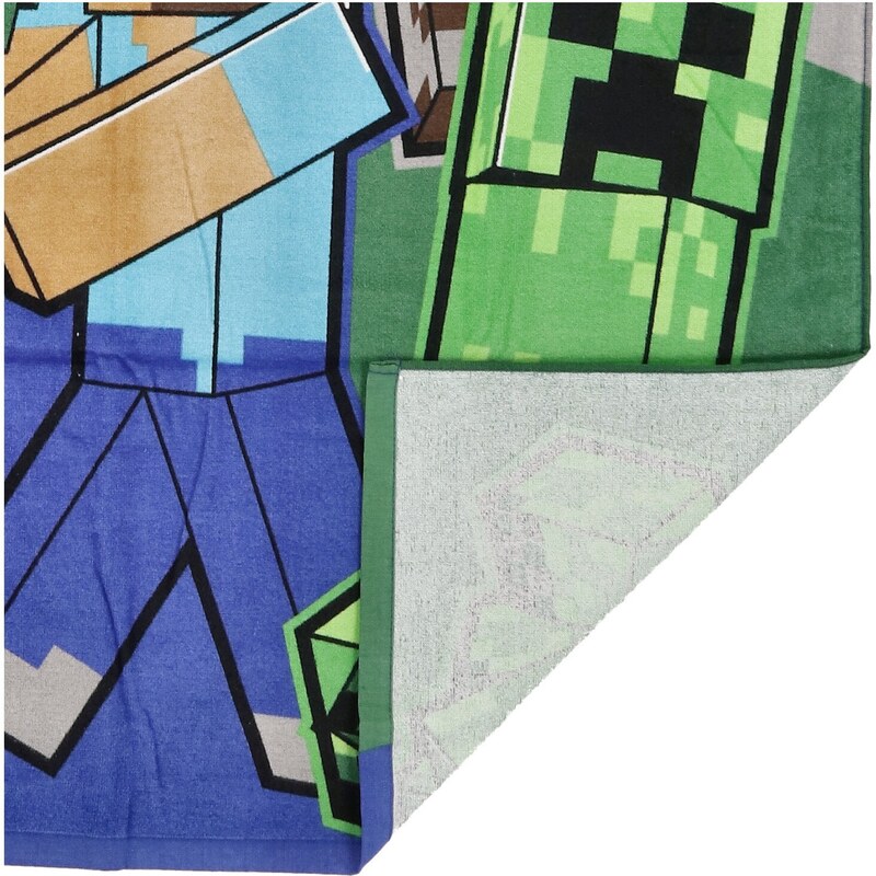 Setino Hravý dětský ručník Minecraft, zelená