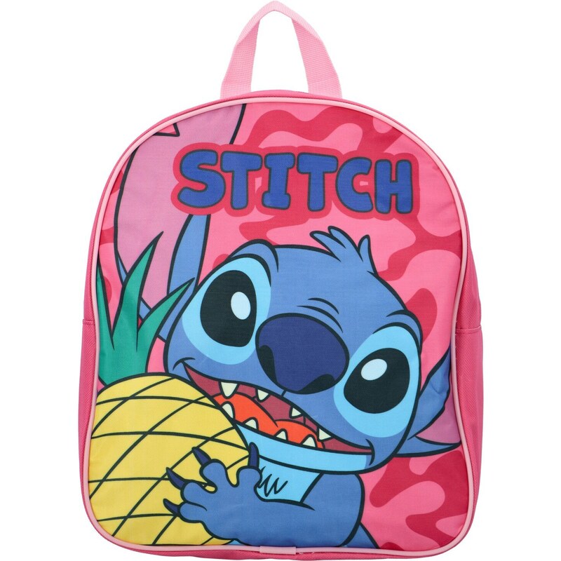 Setino Dětský veselý batůžek s motivem, Stitch růžový