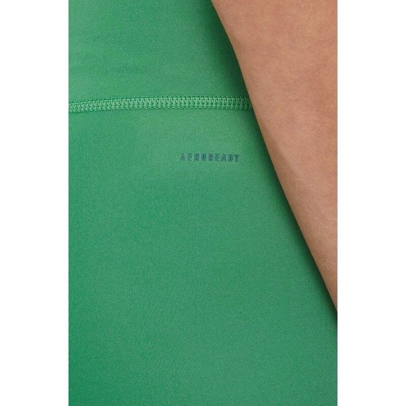 Tréninkové legíny adidas Performance Training Essentials zelená barva, hladké, IT9373