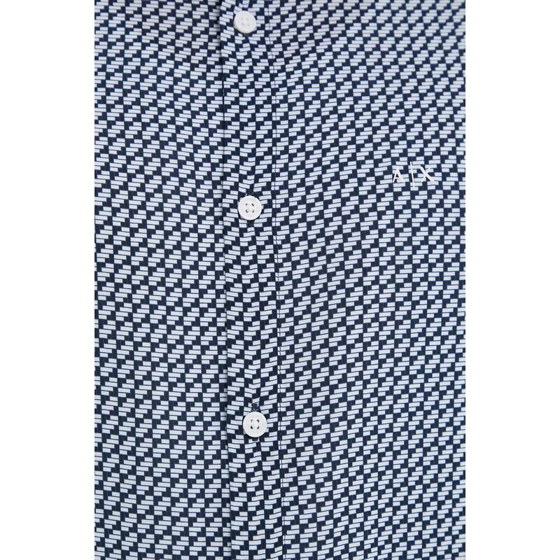 Košile Armani Exchange pánská, tmavomodrá barva, regular, se stojáčkem, 3DZC49 ZNRNZ