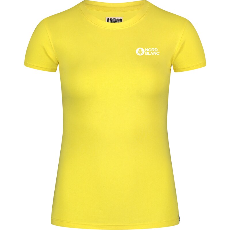Nordblanc Žluté dámské bavlněné tričko EMBLEM