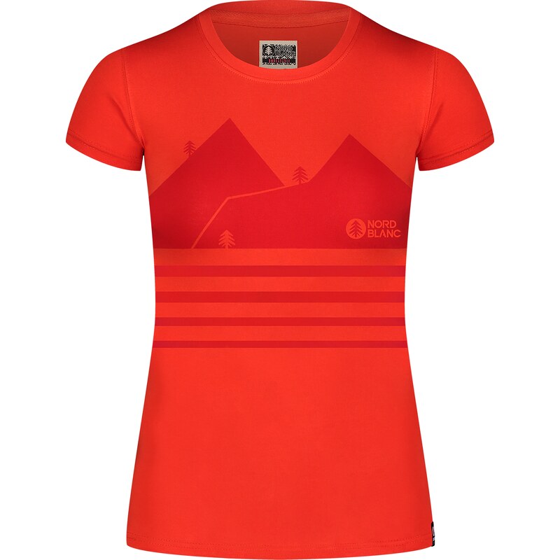 Nordblanc Oranžové dámské bavlněné tričko DESIGN