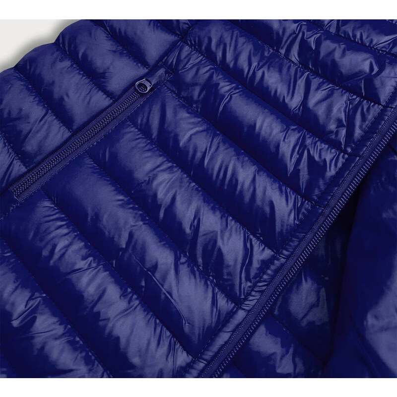 J.STYLE Tmavě modrá krátká dámská prošívaná vesta (5M702-215) 110812546