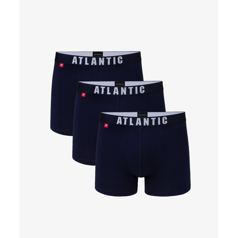 Pánské boxerky ATLANTIC 3Pack - tmavě modrá