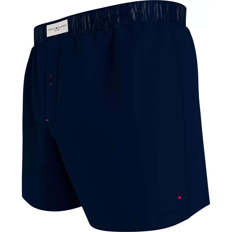 Pánské trenýrky 3P UM0UM02848 0XU tm. modré/bílé/vínové - Tommy Hilfiger