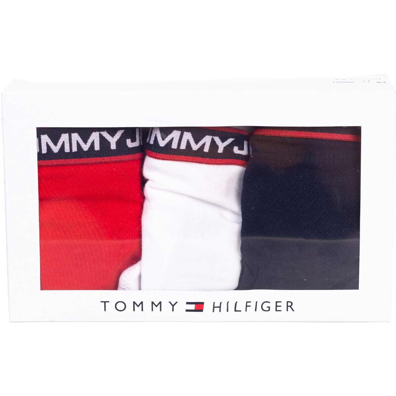 Tommy Hilfiger 3pack tanga kalhotky UW0UW047090WE Bílá/černá/červená