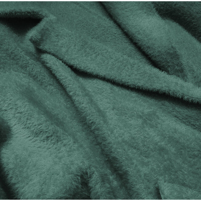 MADE IN ITALY Vlněný přehoz přes oblečení typu "alpaka" v mořské zelené barvě (7108)