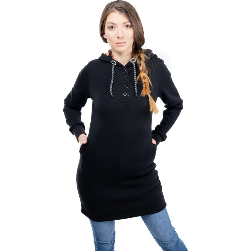 Dámské mikinové šaty GLANO - černá