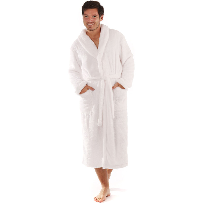 Unisex župan JACK a LILLY extra se šálovým límcem 2120 0100 Bílá