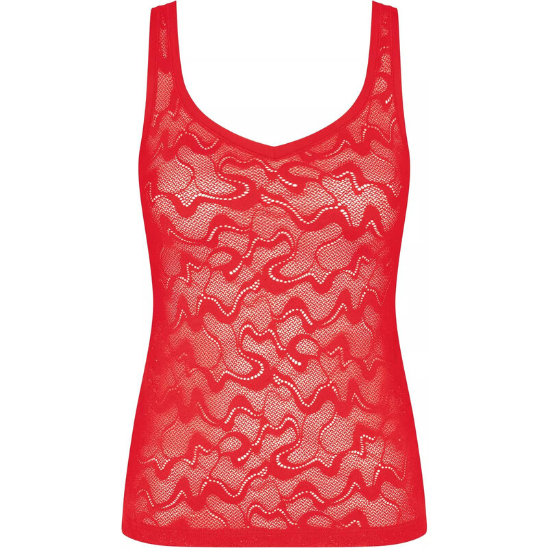 Dámské tílko GO Allround Lace Shirt 01 - CAMPARI - červené 0024 - SLOGGI