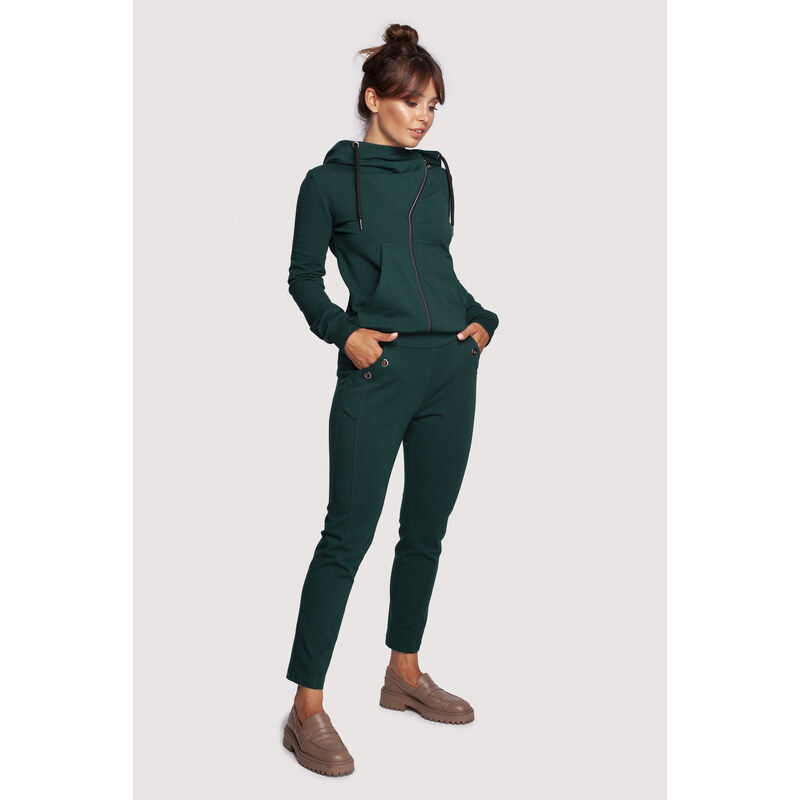 Dámské kalhoty B243 tmavě zelené - BeWear 89625791