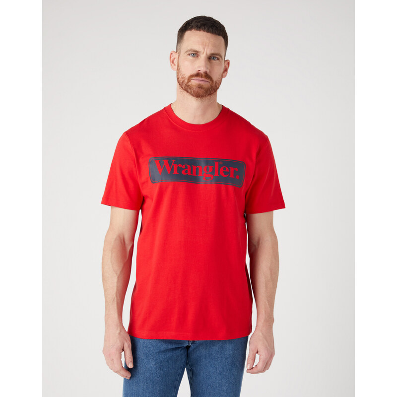 Pánské tričko Wrangler 112341134 W70SEEXWO tee formula red