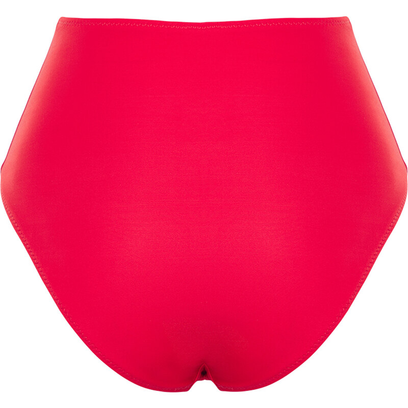 Trendyol Red High Waist Regular Bikini Bottom