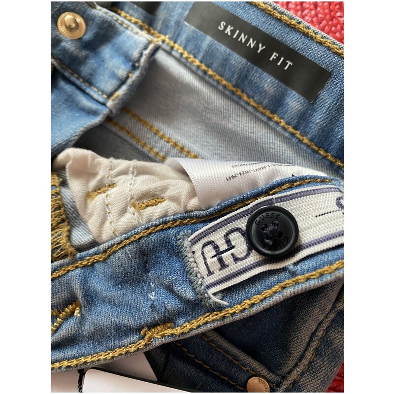 Dívčí skinny džíny s nápisem GUESS, modré LDLT