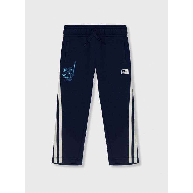 Dětské tepláky adidas tmavomodrá barva, s aplikací