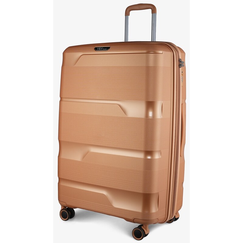 V&V TRAVEL Velký kufr 75cm Metallo Gold