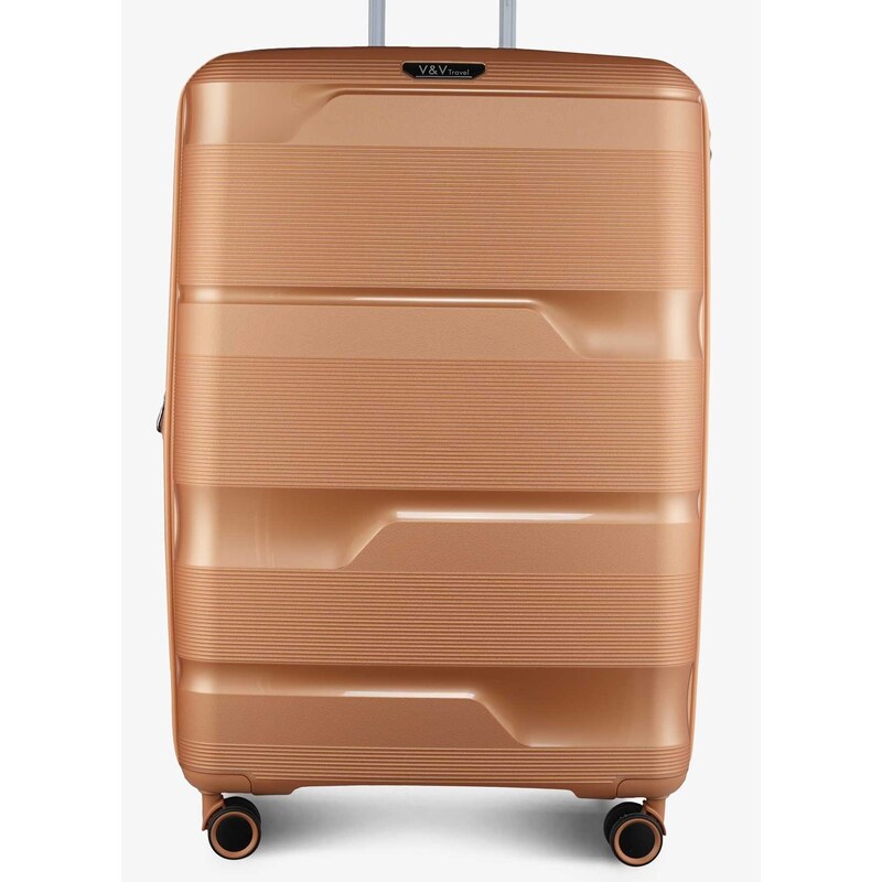 V&V TRAVEL Velký kufr 75cm Metallo Gold