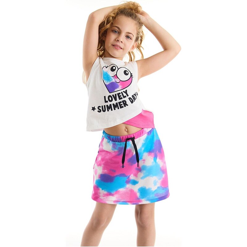 mshb&g Heart Batik Girl's T-shirt Batik Skirt Set