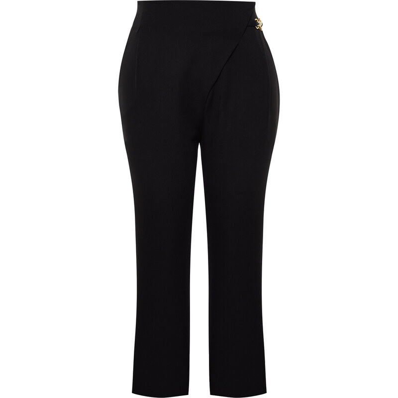 Trendyol Curve Black Woven Trousers