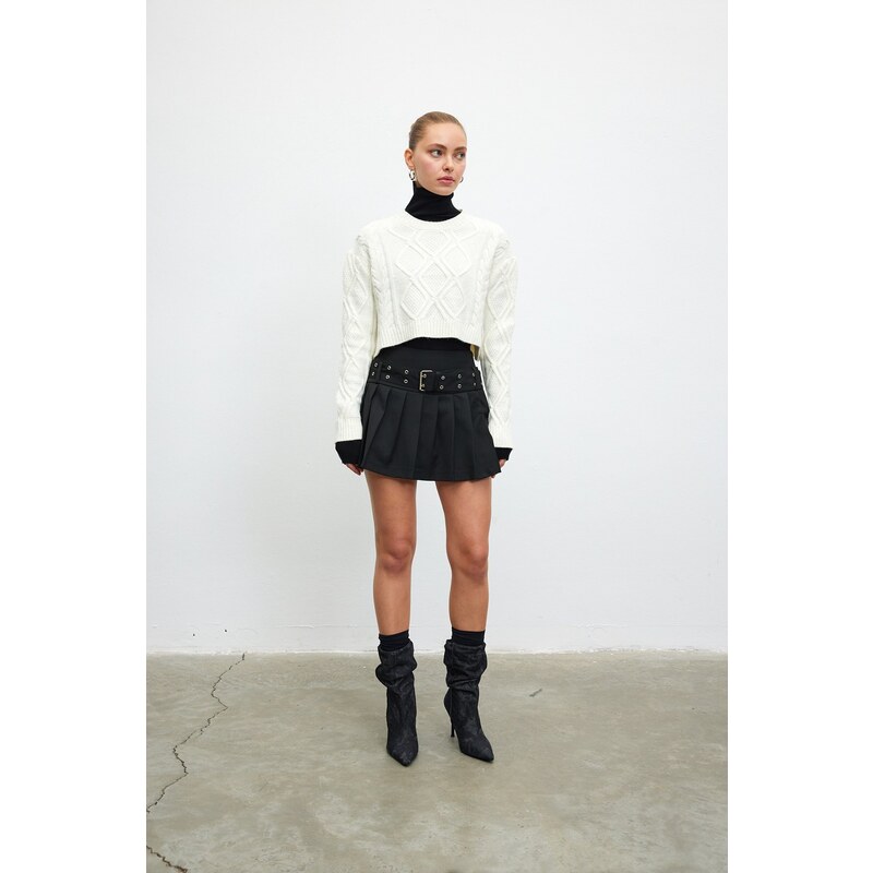 VATKALI Pleated mini short skirt - Waistband edition