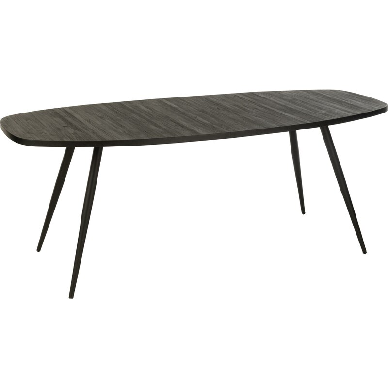 Černý dřevěný jídelní stůl J-line Takke 200 x 90 cm