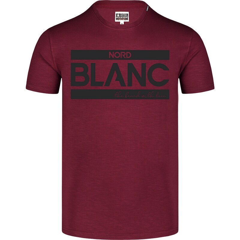 Nordblanc Vínové pánské bavlněné tričko BLANC
