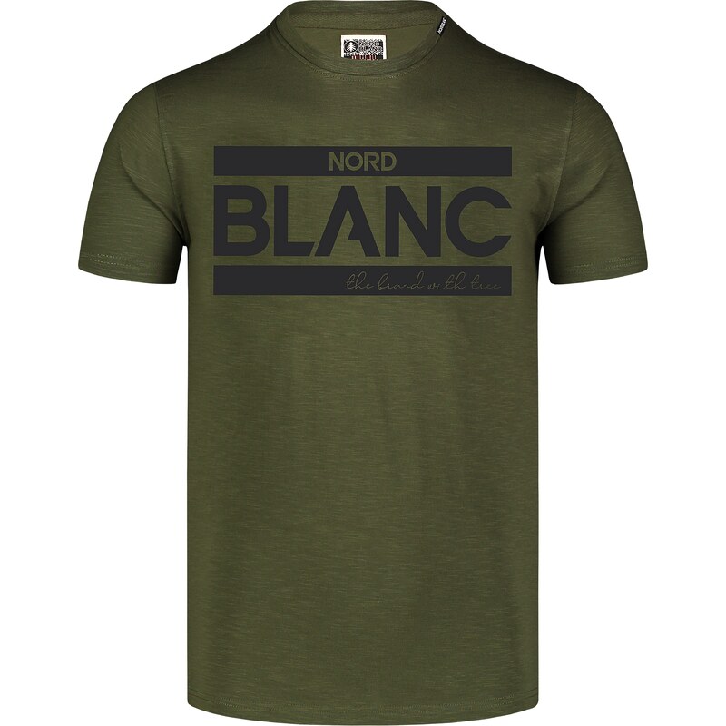 Nordblanc Khaki pánské bavlněné tričko BLANC