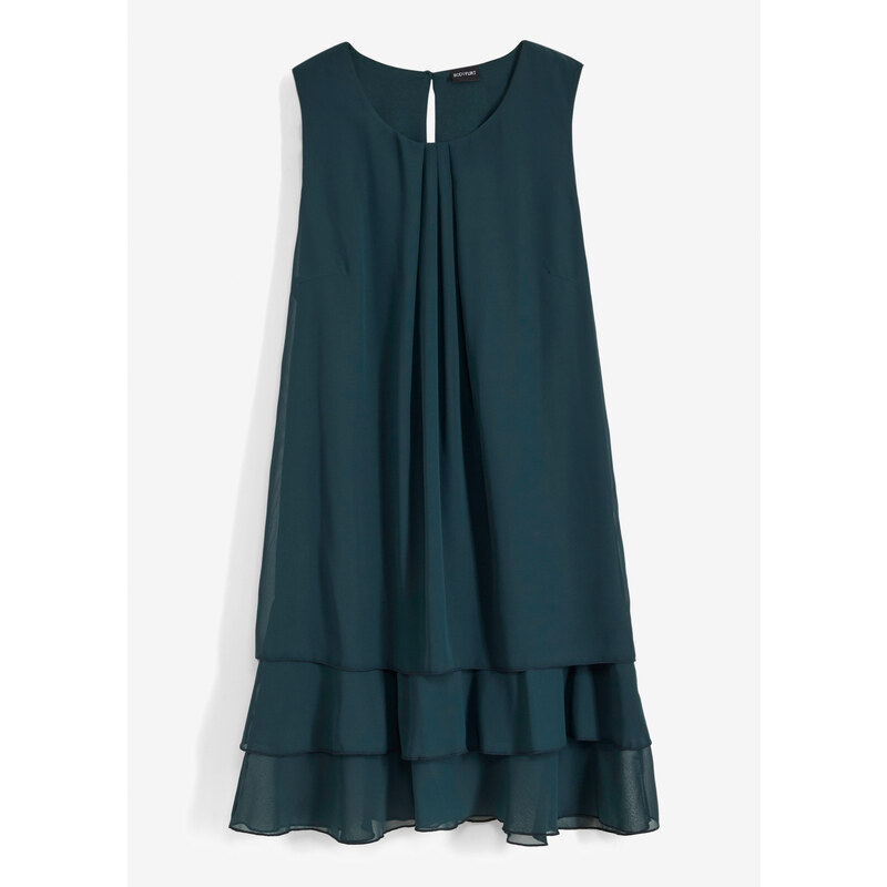 bonprix Šifonové šaty Zelená