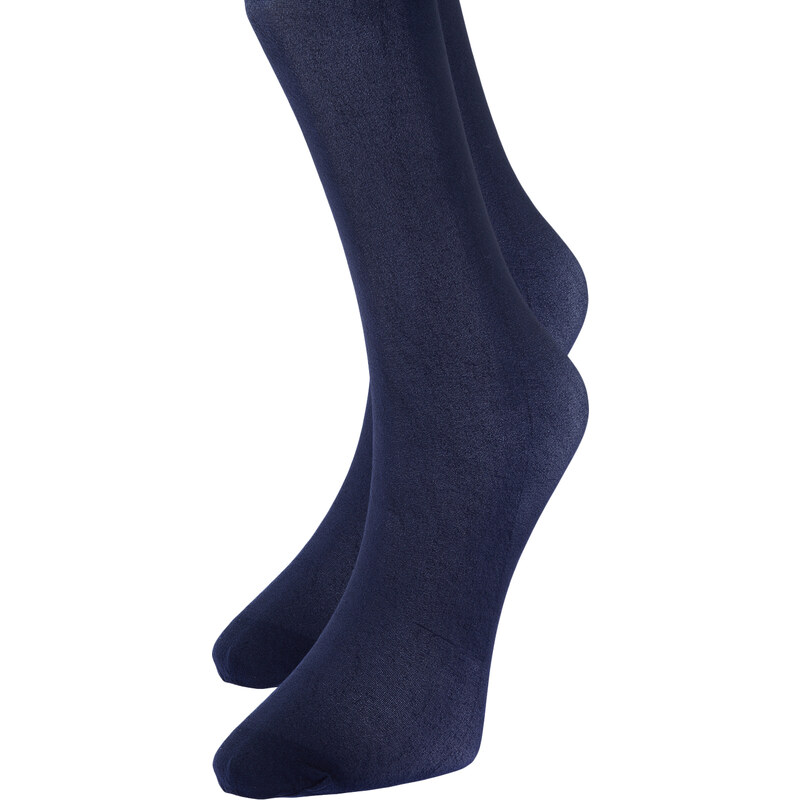 Trendyol Curve Navy Blue Super Opaque 40 Den 2 Pack Plus Size Tights