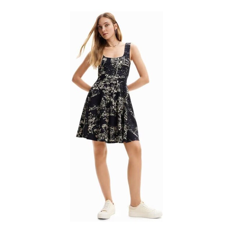 Dámské šaty DESIGUAL 24SWVK09 2000 VEST_TUALLY 2000 BLACK