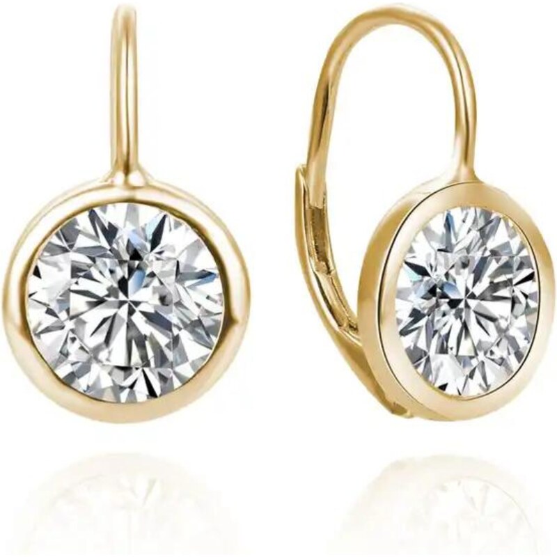 Olivie Stříbrné křišťálové náušnice GOLD 8325 89672834