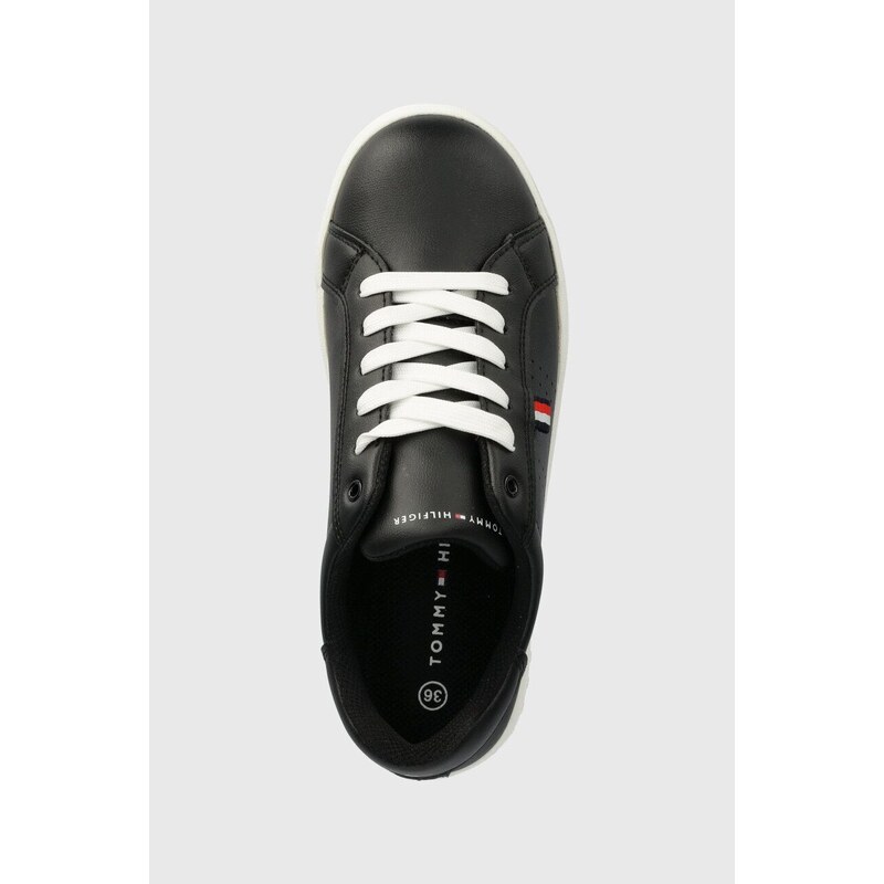 Dětské sneakers boty Tommy Hilfiger černá barva