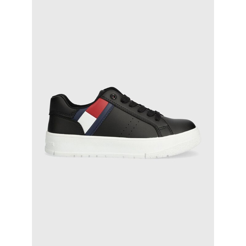 Dětské sneakers boty Tommy Hilfiger černá barva