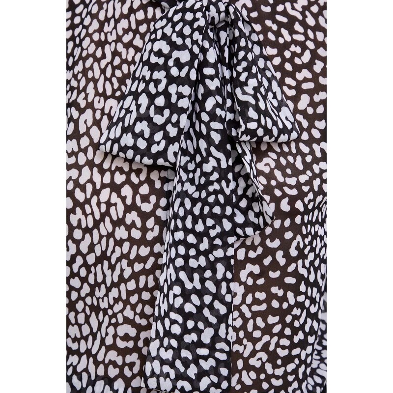 Košile MICHAEL Michael Kors dámská, černá barva, regular, s klasickým límcem
