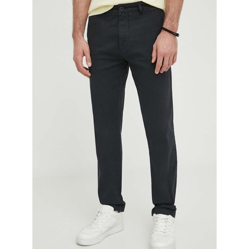 Kalhoty Pepe Jeans pánské, černá barva, přiléhavé