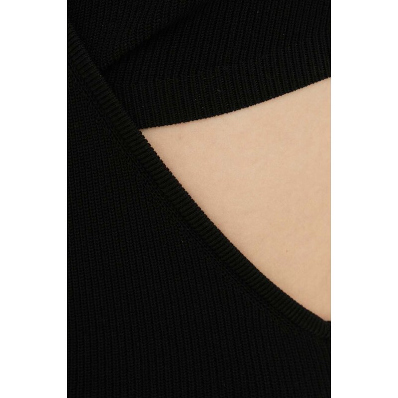 Šaty HUGO černá barva, mini