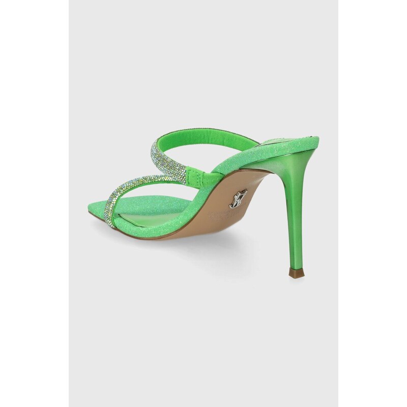 Pantofle Steve Madden Emporium-R dámské, zelená barva, na podpatku, SM11002984