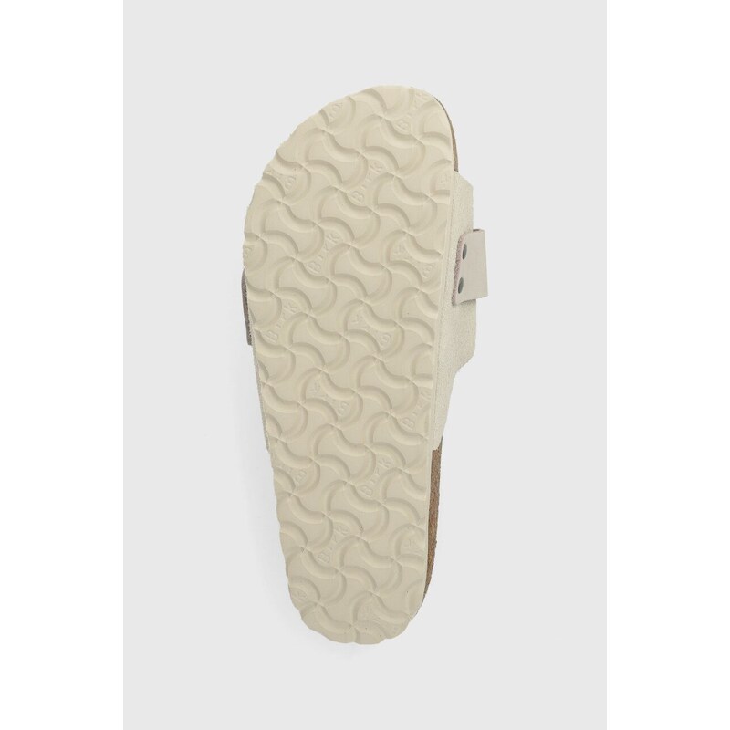 Semišové pantofle Birkenstock Oita dámské, šedá barva, 1024226
