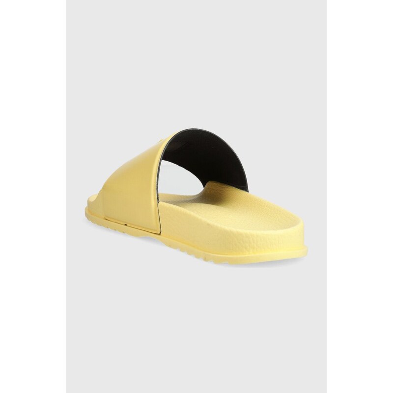 Pantofle HUGO Match dámské, žlutá barva, 50517507