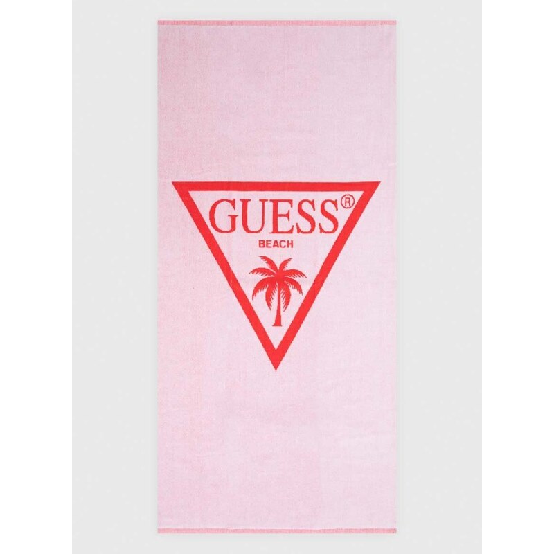 Dětský bavlněný ručník Guess červená barva