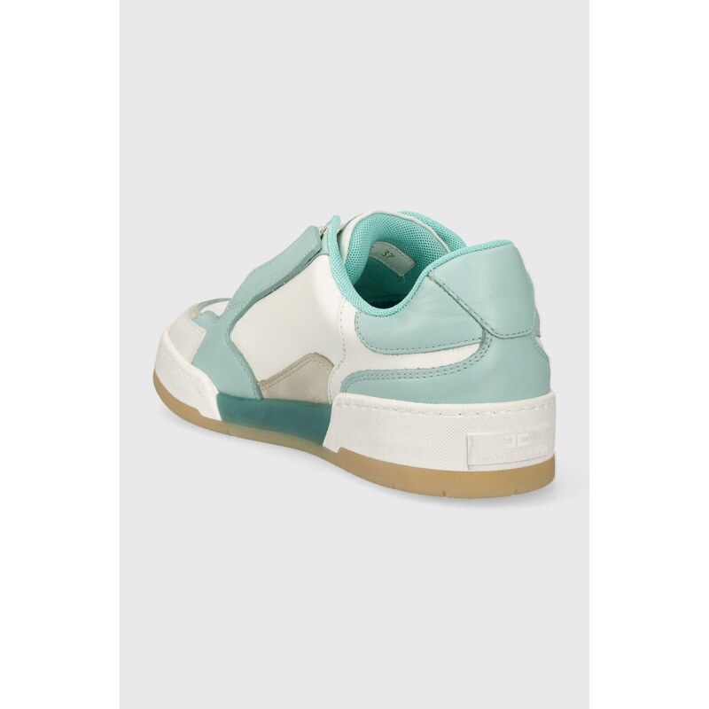 Kožené sneakers boty Elisabetta Franchi tyrkysová barva, SA28G41E2